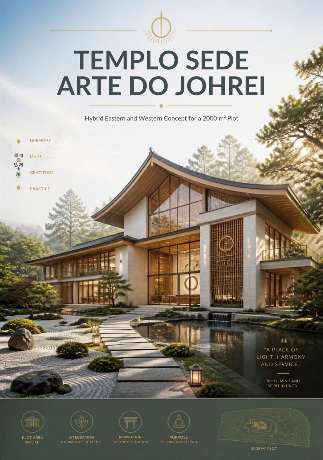 Projeto conceitual da futura Sede própria do Templo Arte do Johrei